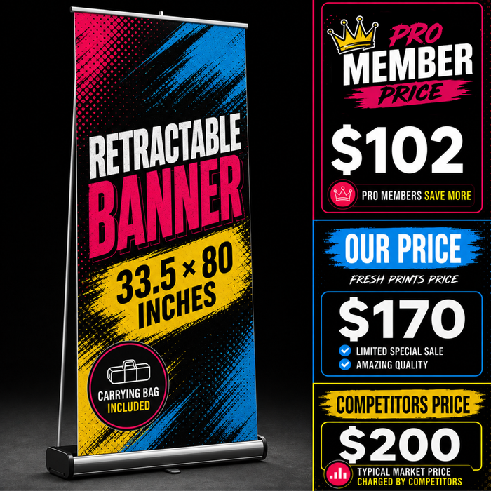 Retractable Banner 33.5" X 80"