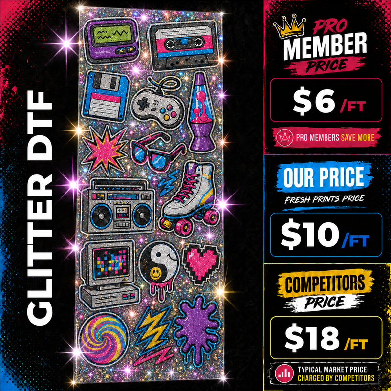 22" Glitter DTF Gang Sheet - UPLOAD (Advanced Users)