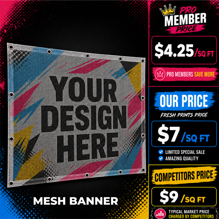 Custom Printed Mesh Banner