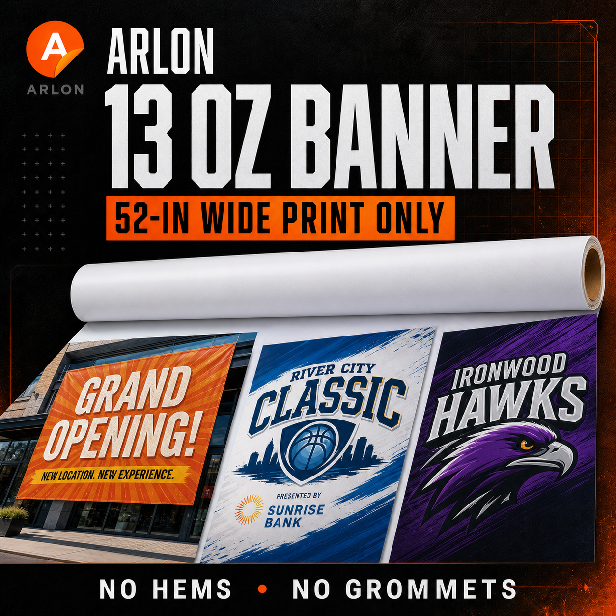 Arlon 13 oz banner 52-inch wide print-only product