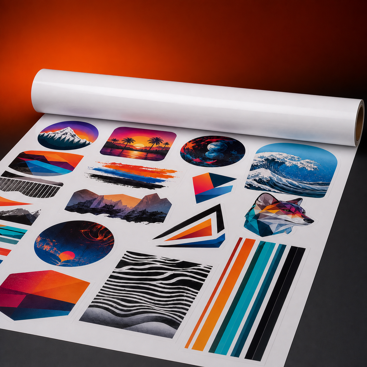 Wide 52-inch custom printed Arlon DPF 510GTX vinyl gang sheet