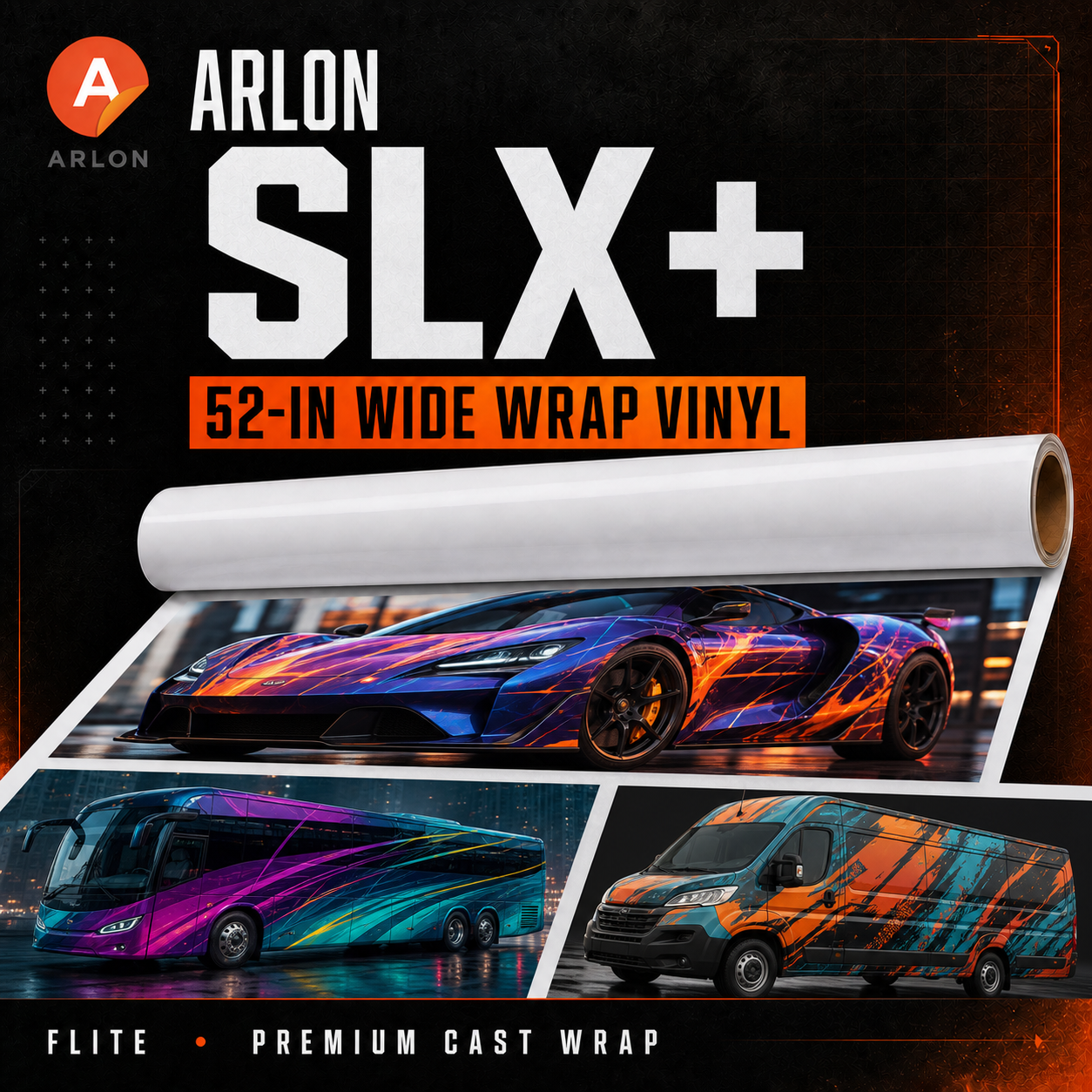 Arlon SLX+ 52-inch premium cast vehicle wrap vinyl gang sheet