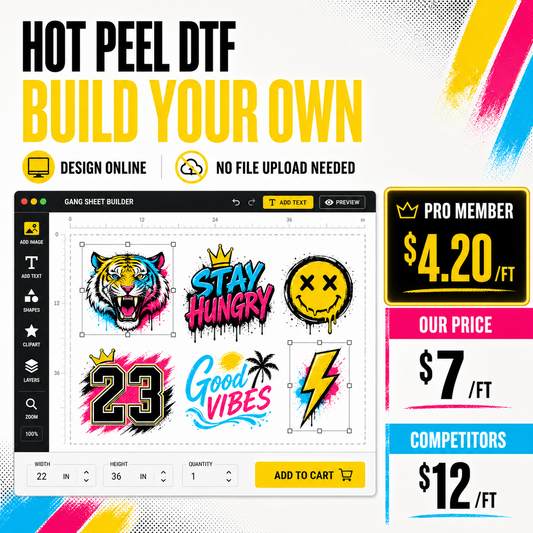 22" DTF Gang Sheet (BUILD YOUR OWN)