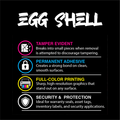 Egg Shell Stickers (Tamper-Proof)