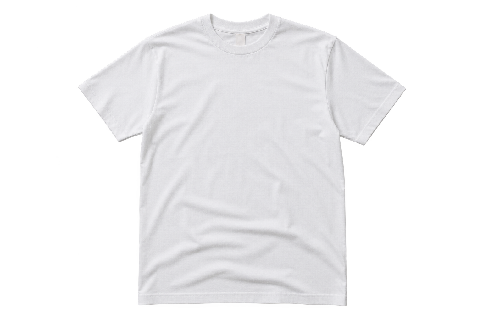 Finished white printed shirt