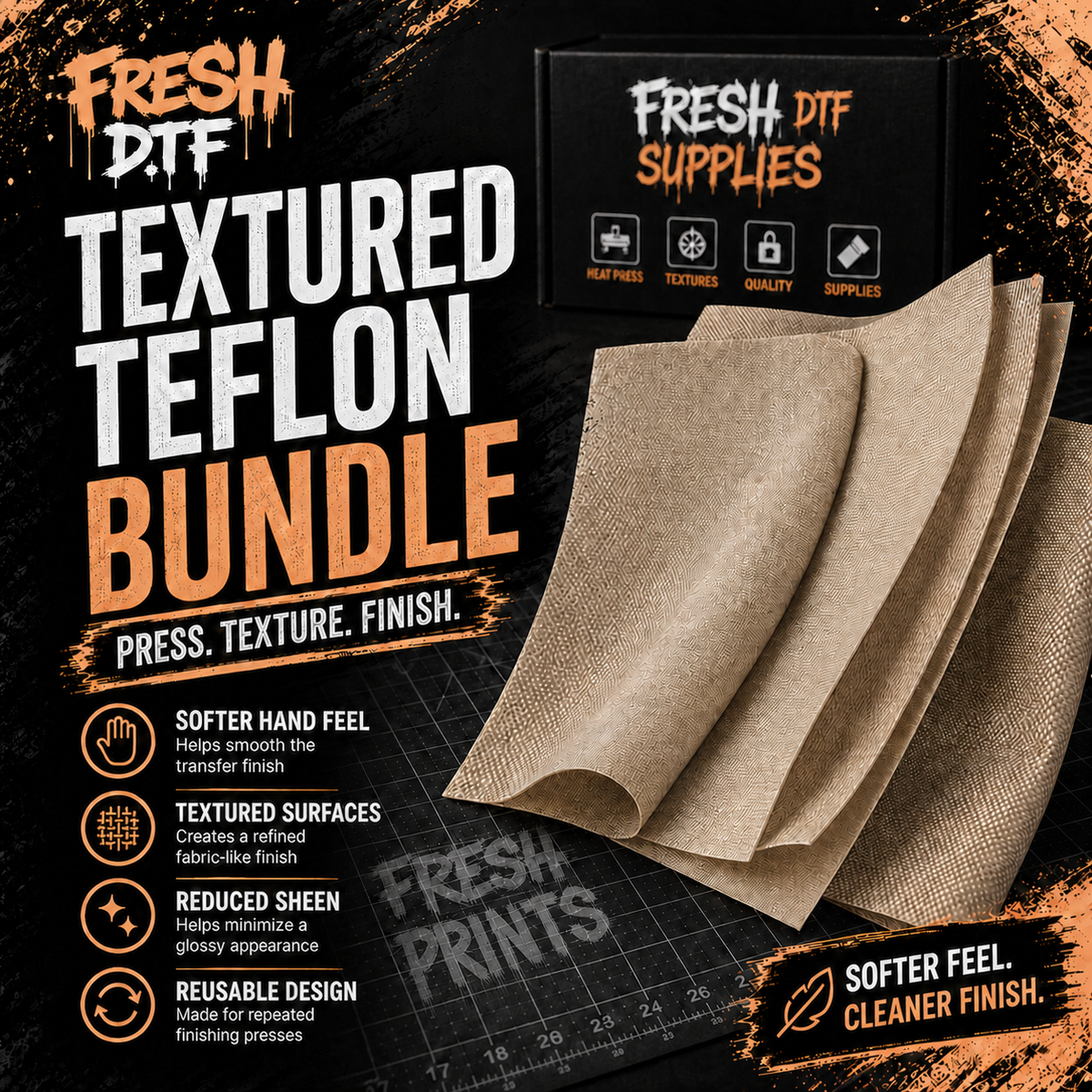 Fresh DTF Textured Teflon Bundle light orange product thumbnail