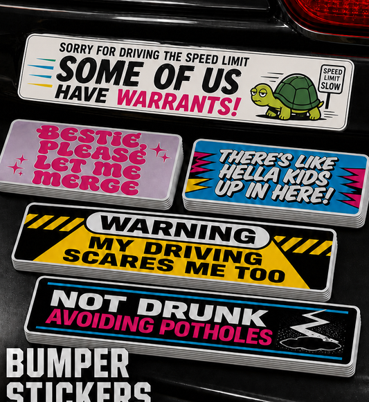 Bumper sticker pack examples