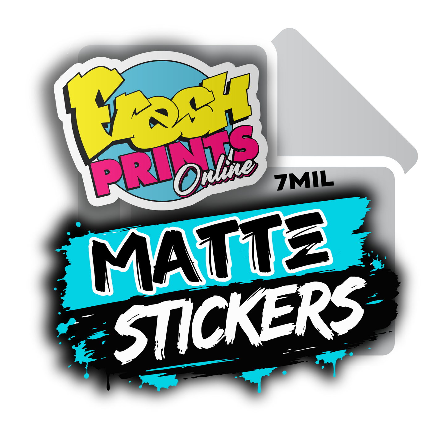 Matte Laminated Stickers  (7 mil)