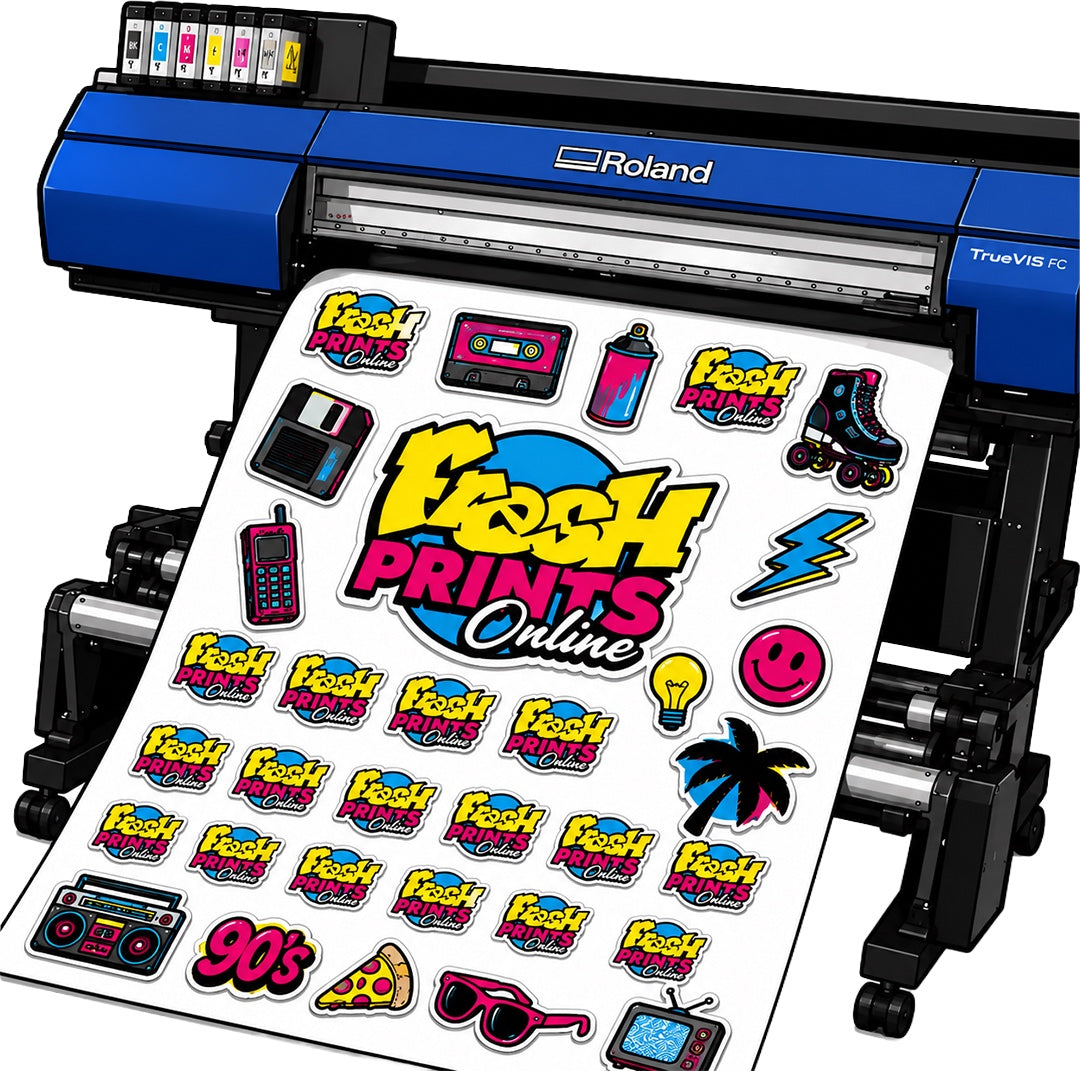 Roland printer producing a custom full-color banner
