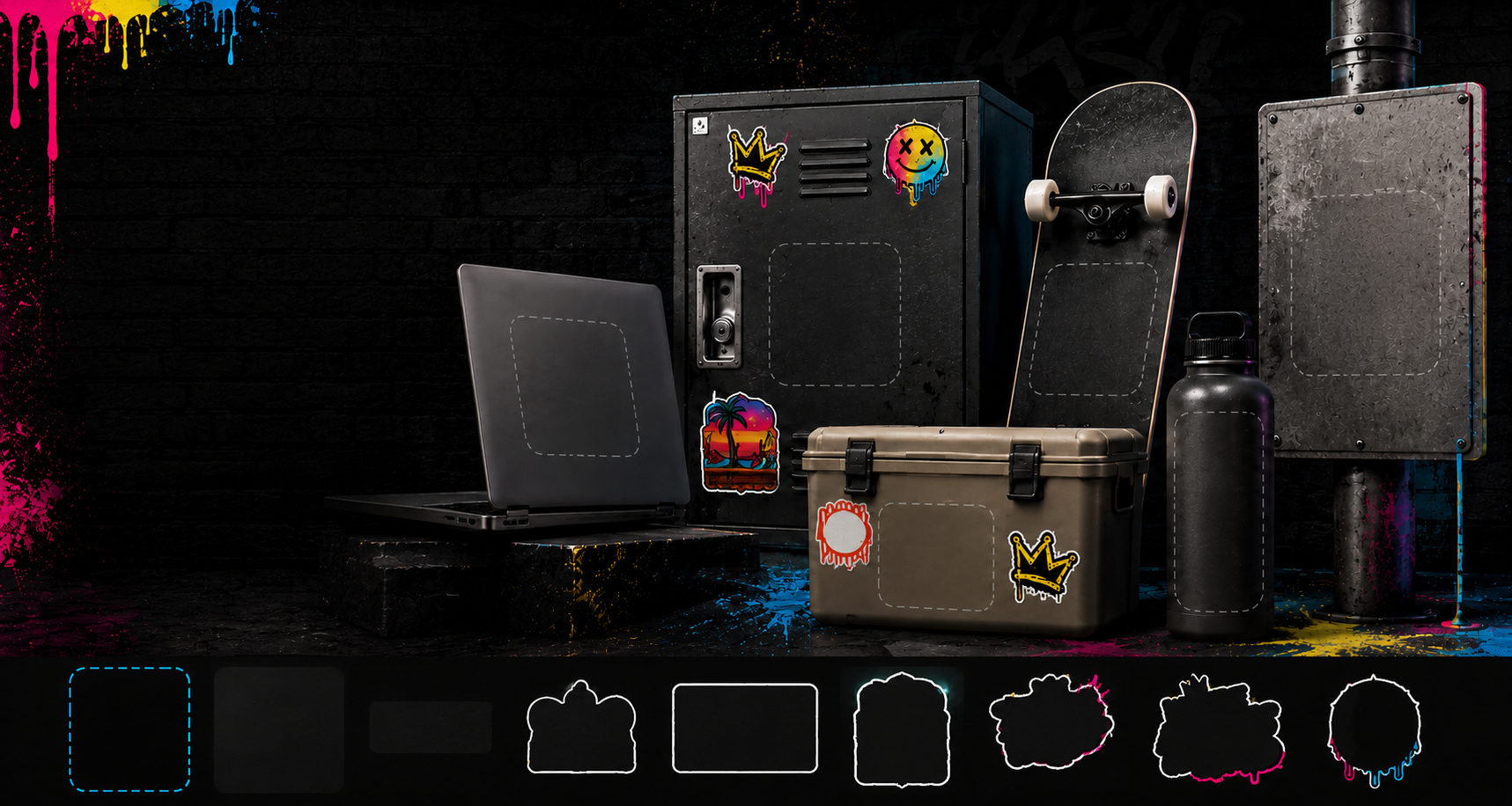 Upload, print, and stick your custom design