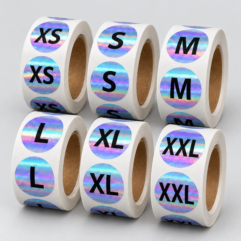 Holographic Size Label Set (XS-2XL)